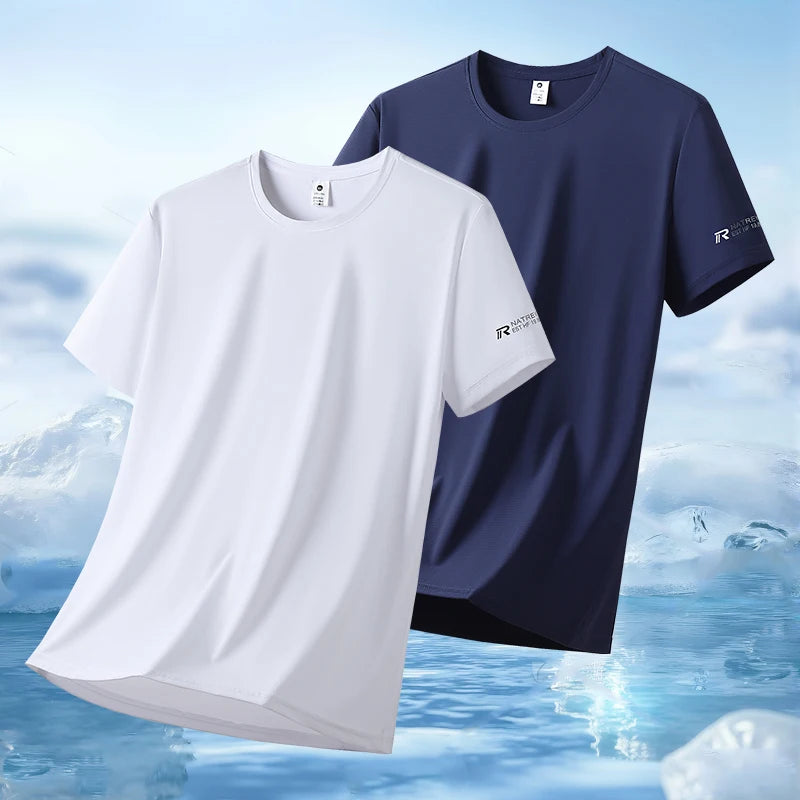 Men’s Ice Silk Breathable Quick Dry Sports T-Shirt