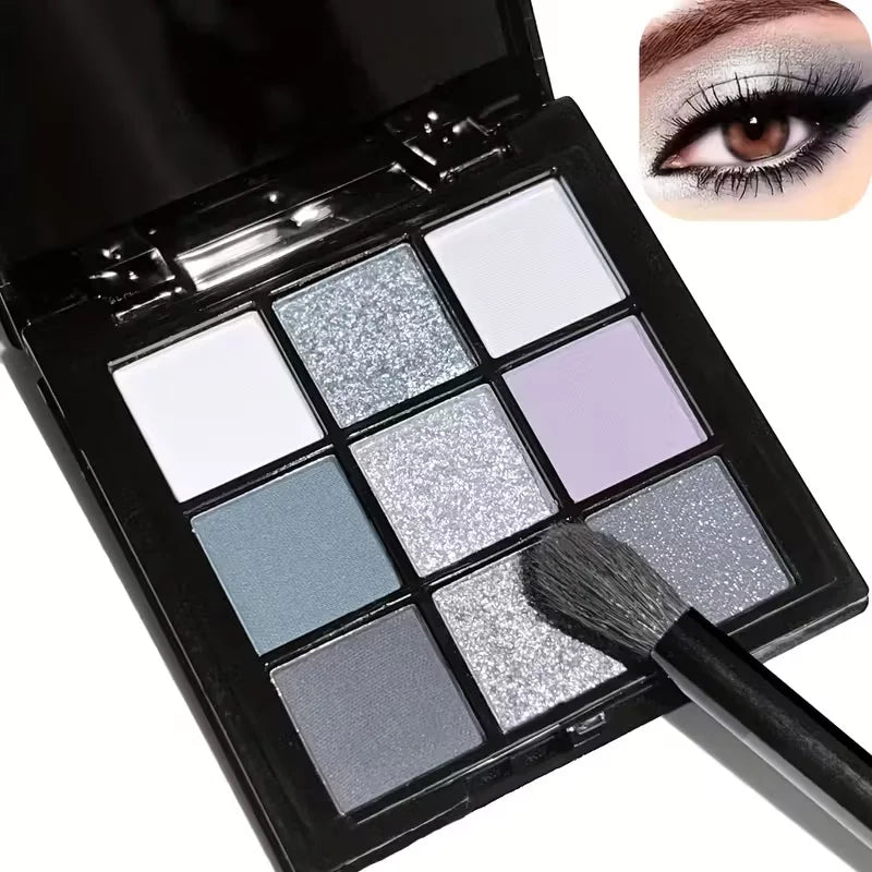 9-Color Smoky Eyeshadow Palette for Punk Makeup