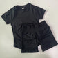 Women’s 2-Piece Longline Crop Top Workout Shorts Set