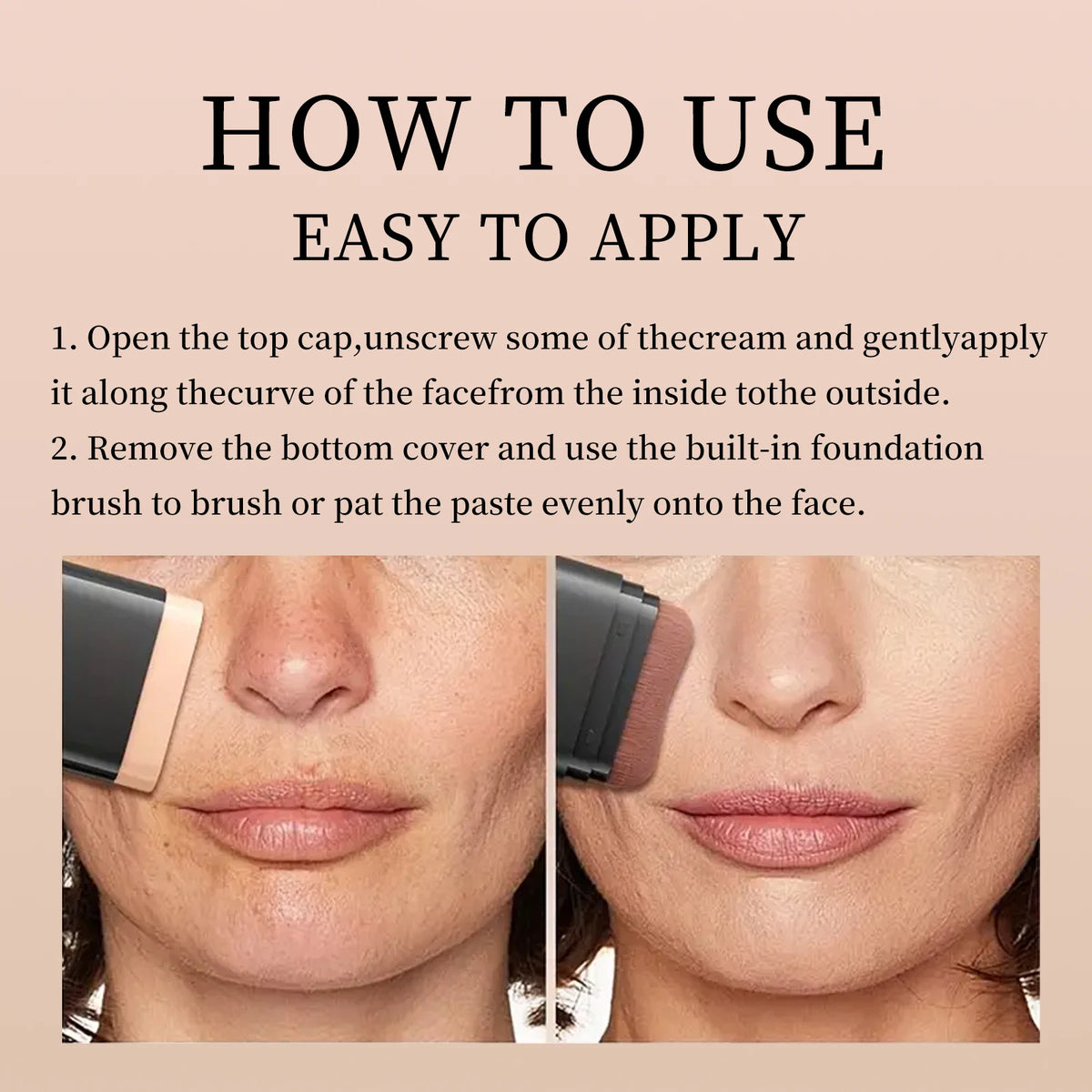 2-in-1 Concealer Foundation Stick Matte Waterproof