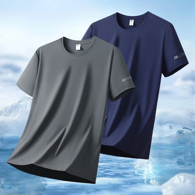 Men’s Ice Silk Breathable Quick Dry Sports T-Shirt
