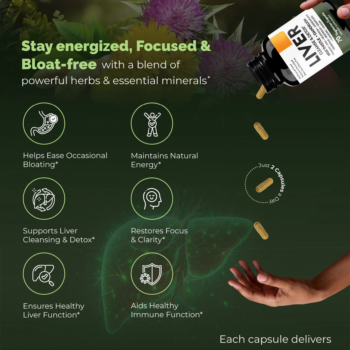 Liver Cleanse Detox Support 70 Veg Capsules