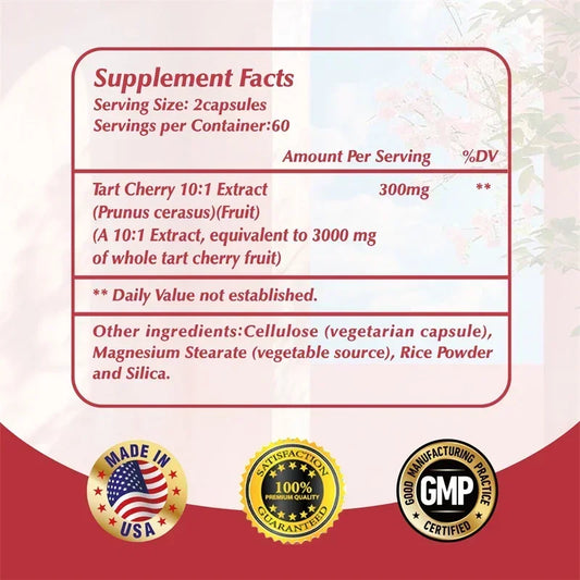 3000mg Tart Cherry Capsules for Joint and Recovery