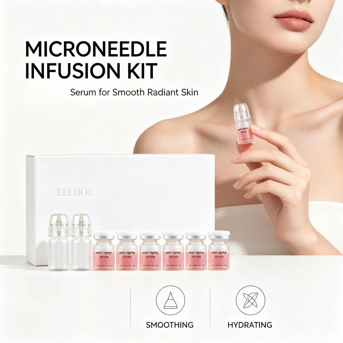 Korean Microneedle Facial Serum Moisturizing Renewal Skincare Set