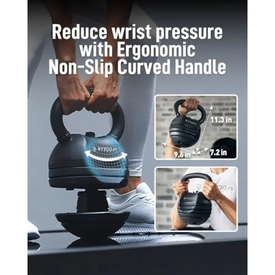 Adjustable Kettlebell with Quick Change Ergonomic Handle