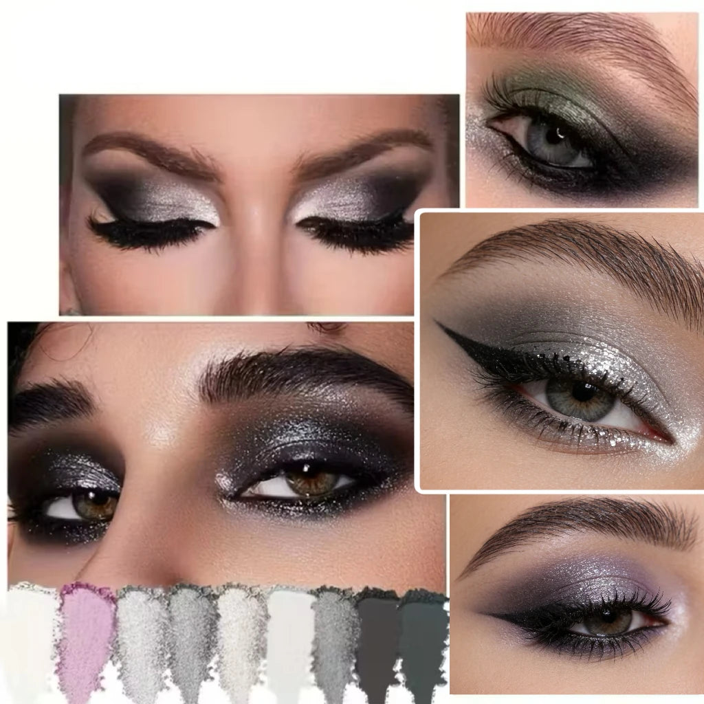 9-Color Smoky Eyeshadow Palette for Punk Makeup