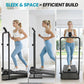 Foldable Non-Motorized Treadmill with Fixed Incline