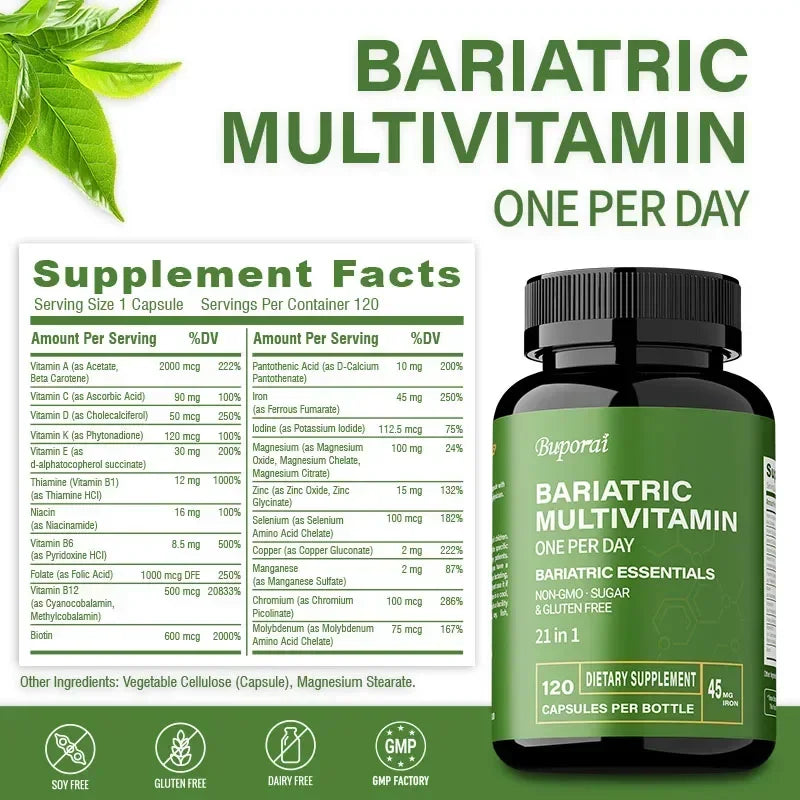 Bariatric Multivitamin with 21 Essential Vitamins and Minerals