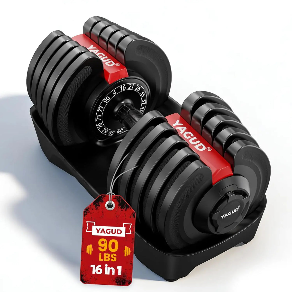 Adjustable Dumbbell Set with Safety Lock and Handle