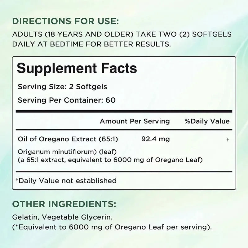 Oil of Oregano Capsules for Digestive and Gut Health