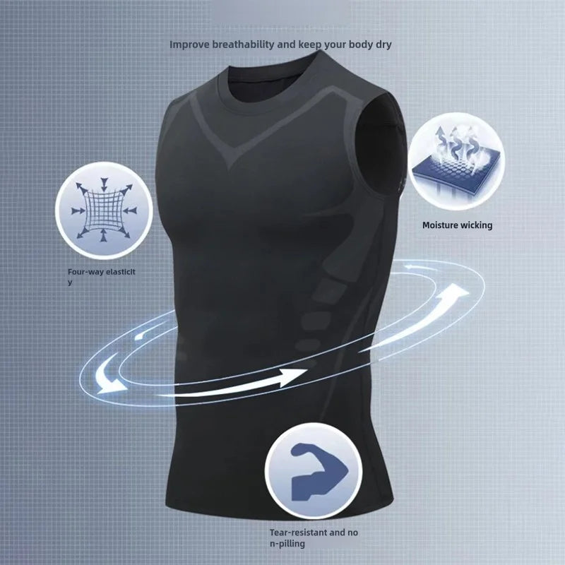 Men’s Compression Sleeveless Quick Dry Gym Tank Top
