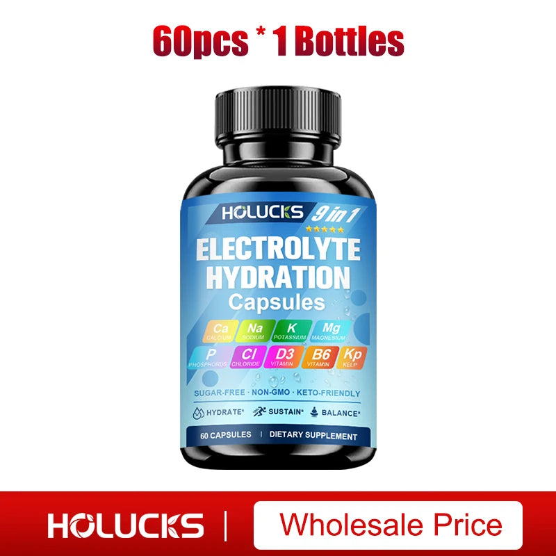 Electrolyte Hydration Capsules for Workout Recovery and Balance