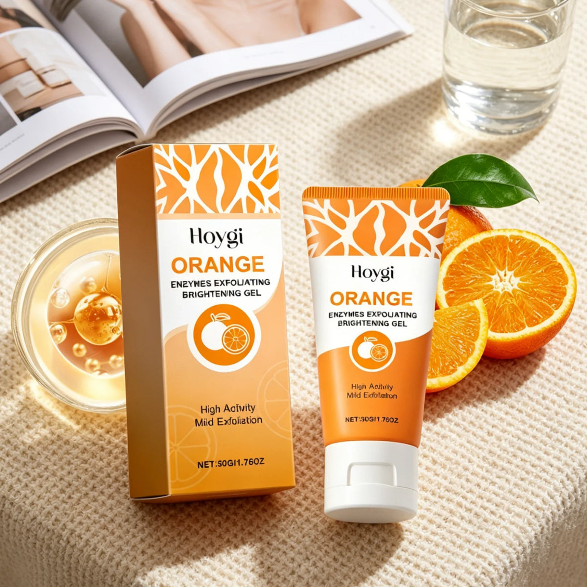 Orange Enzyme Exfoliating Brightening Facial Cleansing Gel