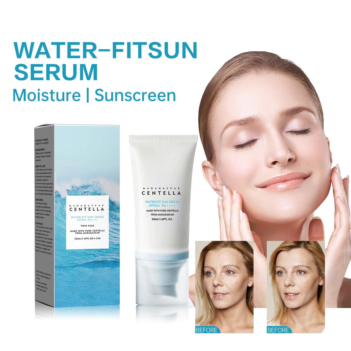SPF50+ Moisturizing Facial Sunscreen with UV Protection