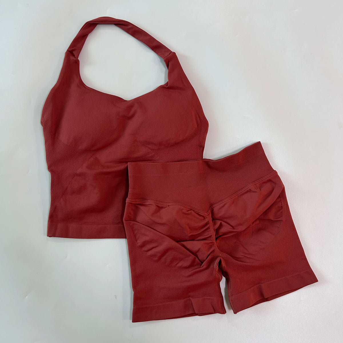 Women’s 2-Piece Backless Halter Gym Set High Waist