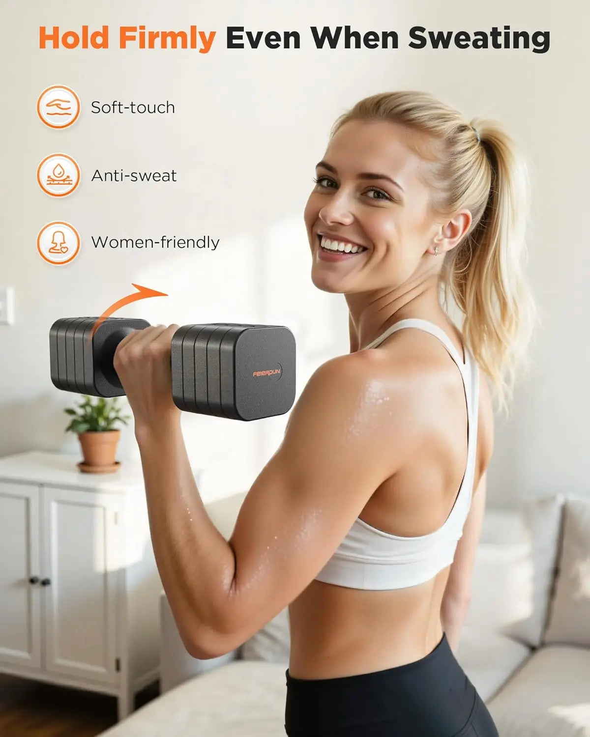 5-in-1 Adjustable Dumbbells Set of Two