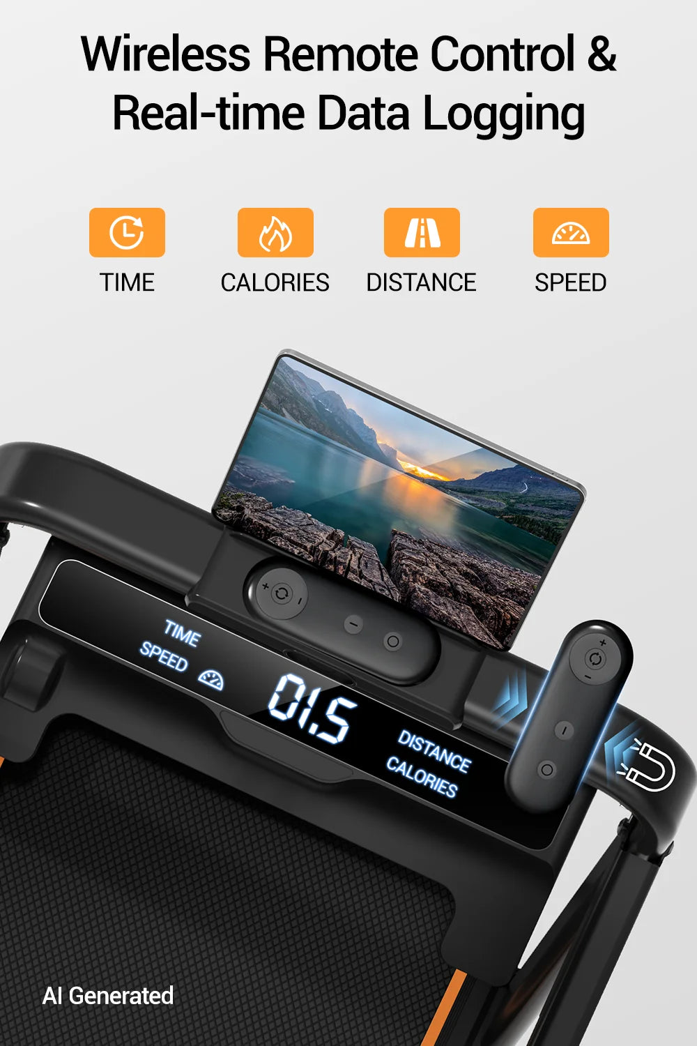 Foldable Incline Treadmill for Home