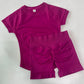 Women’s 2-Piece Longline Crop Top Workout Shorts Set
