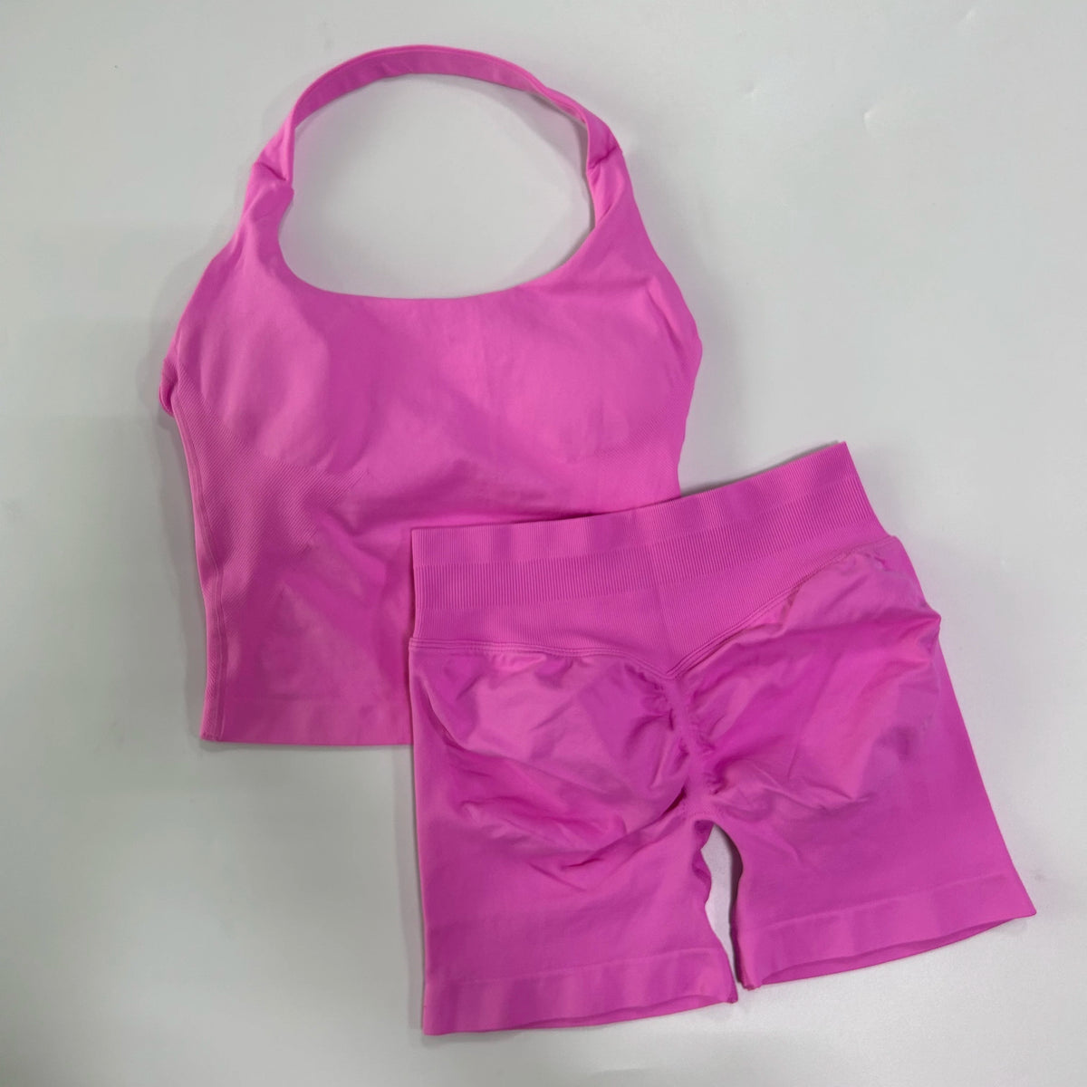 Women’s 2-Piece Backless Halter Gym Set High Waist