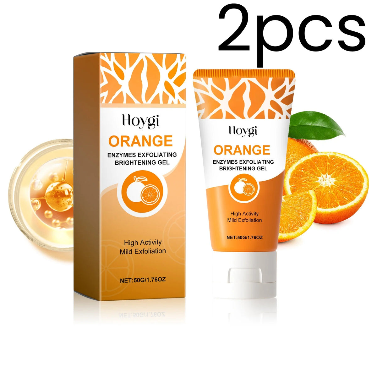 Orange Enzyme Exfoliating Brightening Facial Cleansing Gel