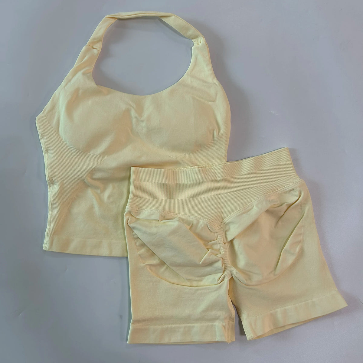 Women’s 2-Piece Backless Halter Gym Set High Waist