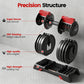 Adjustable Dumbbell Set with Safety Lock and Handle