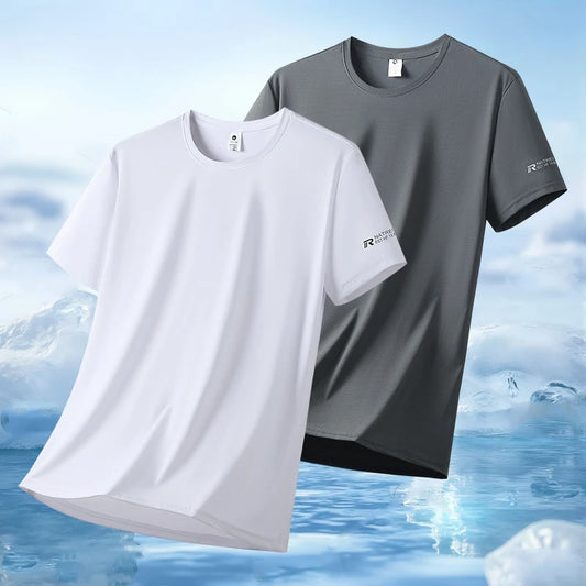 Men’s Ice Silk Breathable Quick Dry Sports T-Shirt